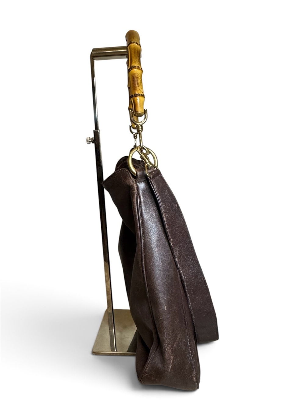 Gucci Bamboo Bar Brown Leather Shoulder Bag - Picture 2 of 10